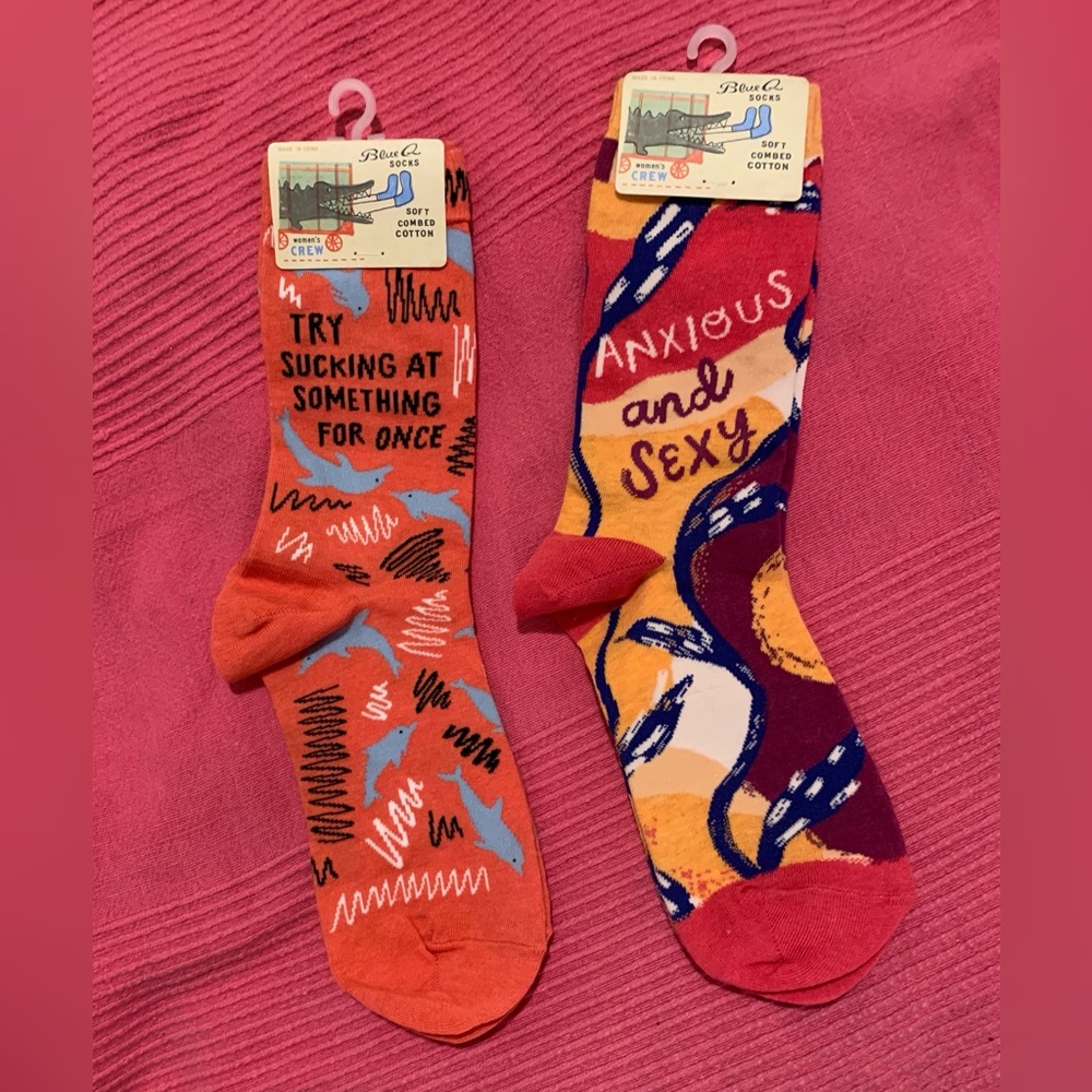 Blue Q Women’s Socks NWT 2 Pair Bundle